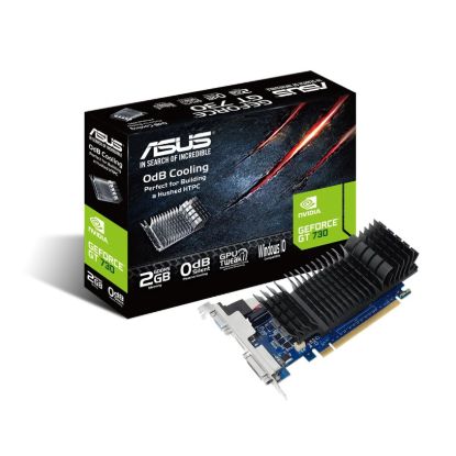 Obrázek ASUS VGA NVIDIA GeForce GT 730 BRK 2G, 2G GDDR5, 1xHDMI, 1xVGA, 1xDVI