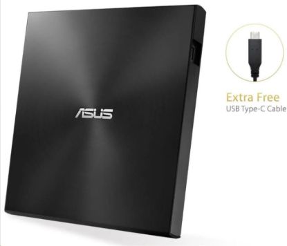 Obrázek ASUS DVD ZenDrive SDRW-08U9M-U BLACK, External Slim DVD-RW, USB Type-C/Type-A, M-DISC