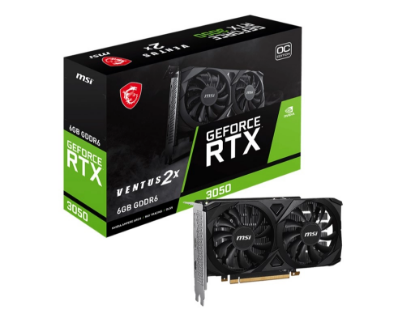 Obrázek MSI VGA NVIDIA GeForce RTX 3050 VENTUS 2X E 6G OC, 6G GDDR6