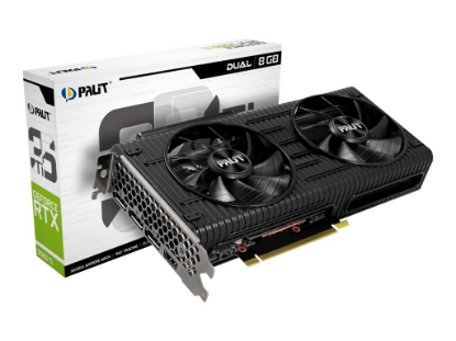 Obrázek PALIT GeForce RTX 3060Ti Dual LHR 8GB GDDR6 256bit 3xDP HDMI - zboží po opravě vyprodej