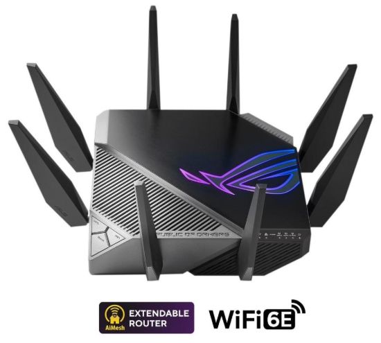 Obrázek ASUS ROG Rapture GT-AX11000 (AXE11000) WiFi 6E Extendable Gaming Router, 2.5G port, Aimesh, 4G/5G Mobile Tethering