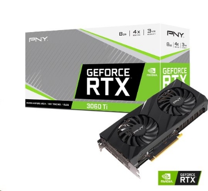 Obrázek PNY GeForce RTX RTX 3060 Ti 8GB VERTO Dual Fan LHR HDMI 3xDP
