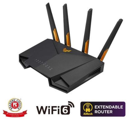 Obrázek ASUS TUF- AX4200 (AX4200) WiFi 6 Extendable Gaming Router, 2.5G port, AiMesh, 4G/ 5G Mobile Tethering