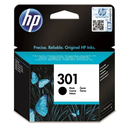 Obrázek Inkoustová náplň HP 301, 170 stran (CH561EE) černá
