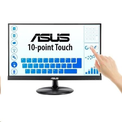 Obrázek ASUS LCD dotekový 21.5" VT229H Touch 1920x1080, lesklý, D-SUB, HDMI, 10-point Touch, IPS, Frameless, USB, VESA