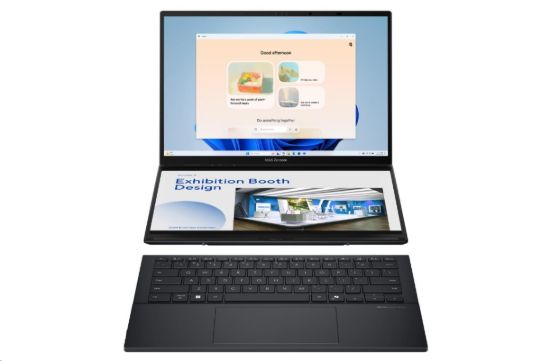 Obrázek ASUS NTB Zenbook Duo (UX8406CA-OLED166X), Ultra 9-285H, 14" 2880 x 1800, 32GB, 1TB SSD, Intel Arc, W11 Pro, Gray