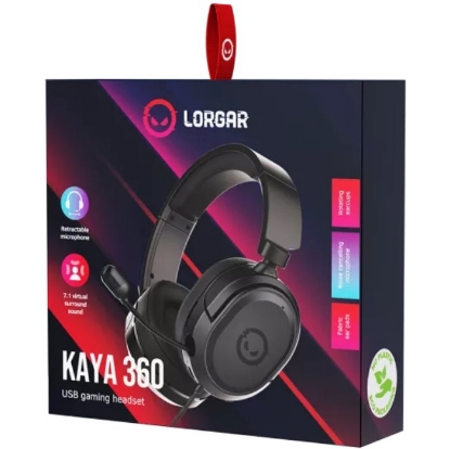 Obrázek LORGAR herní headset Kaya 360, USB-A, 7.1 sound, výsuvný mikrofon s podsvícením