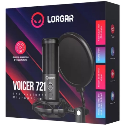 Obrázek LORGAR mikrofon Soner 721 pro Streaming, kondenzátorový