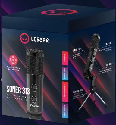 Obrázek LORGAR mikrofon Soner 313 pro Streaming, kondenzátorový