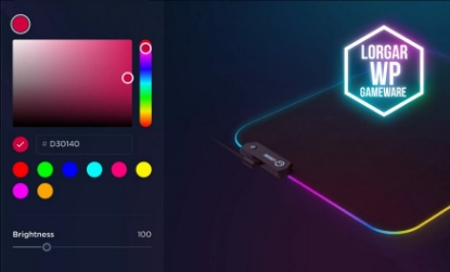 Obrázek LORGAR podložka pod myš STELLER 913 (M), RGB, WP Gameware