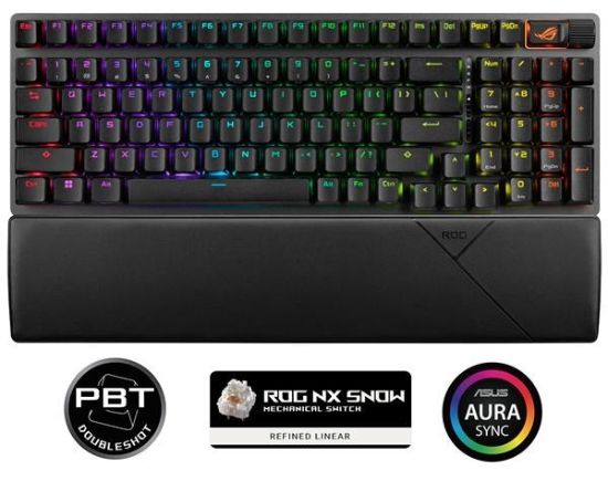 Obrázek ASUS klávesnice ROG Strix Scope II 96 Wireless (ROG NX Snow) - CZ/SK