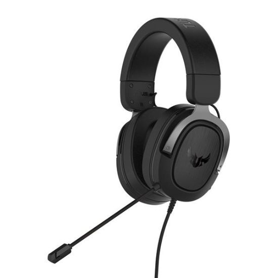 Obrázek ASUS sluchátka TUF Gaming H3 Gun Metal, Gaming Headset, černo- šedá