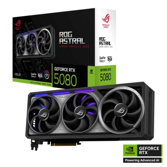 Obrázek ASUS VGA NVIDIA GeForce RTX 5080 ROG ASTRAL 16GB, 16GB GDDR7, 3xDP, 2xHDMI