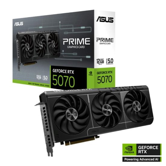 Obrázek ASUS VGA NVIDIA GeForce RTX 5070 PRIME 12GB, 12GB GDDR7, 3xDP, 1xHDMI