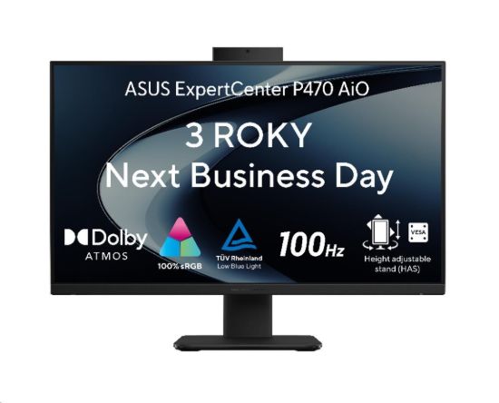 Obrázek ASUS PC AiO ExpertCenter P400 (P470VAK-BPE048X), i7-13620H, 27" FHD, 32GB, 1TB SSD, UHD, W11 Pro, Black