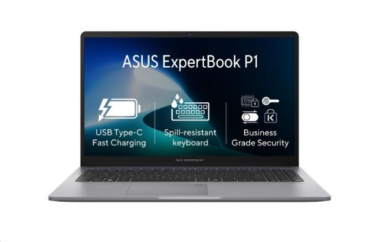 Obrázek ASUS NTB ExpertBook P1 (PP1503CVA- S7I516512), i5- 13420H, 15.6" FHD, 16GB, 512GB SSD, UHD, No OS, Misty Grey
