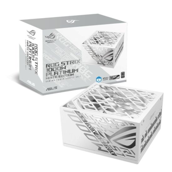 Obrázek ASUS zdroj ROG STRIX 1000W White, 135mm, 80 Plus Platinum, Plně modulární, ATX 3.1