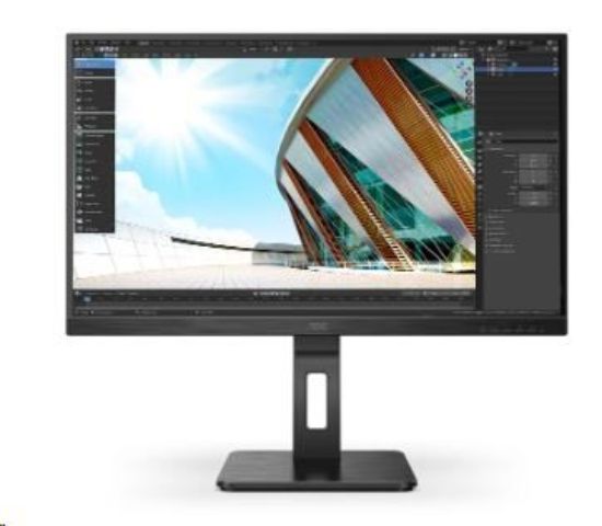 Obrázek AOC MT IPS LCD WLED 27" Q27P2Q - IPS panel, 2560x1440, D-Sub, HDMI, DP, USB, repro, pivot