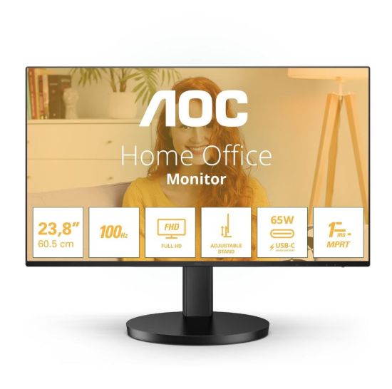 Obrázek AOC MT IPS LCD WLED 23,8" 24B3CF2 - IPS panel, 100Hz, 1920x1080, HDMI, USB-C, USB 3.2, repro, nast. vyska