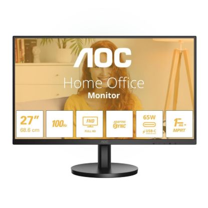 Obrázek AOC MT IPS LCD WLED 27" 27B3CA2 - IPS panel, 100Hz, 1920x1080, HDMI, USB-C, USB 3.2, repro
