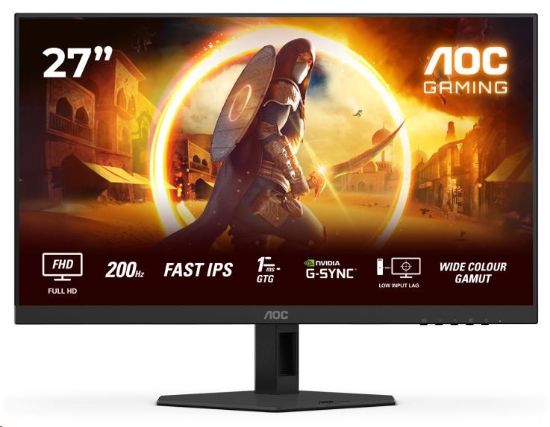 Obrázek AOC MT 27" 27G4HRE - 1920x1080, IPS, 2 00Hz, HDR10, 2xHDMI, 1xDP, Repro