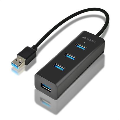 Obrázek AXAGON HUE- S2B, 4x USB 3.0 CHARGING hub, micro USB nap. konektor, kabel USB- A 30cm