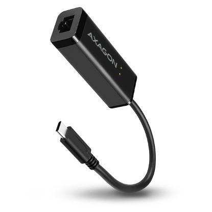 Obrázek AXAGON ADE- SRC, USB- C 3.2 Gen 1 - Gigabit Ethernet síťová karta, auto instal, černá