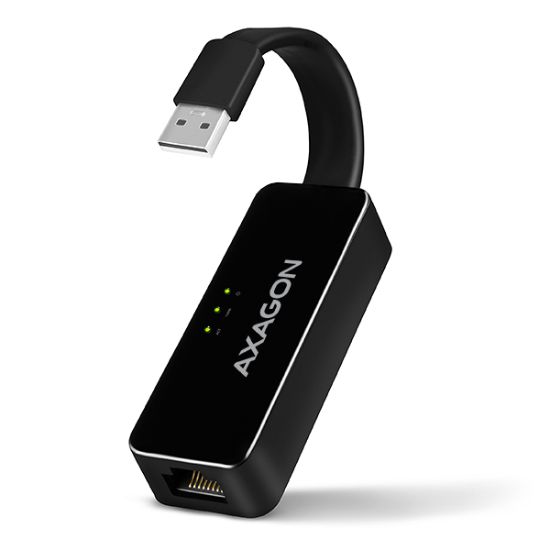 Obrázek AXAGON ADE-XR, USB 2.0 - Fast Ethernet síťová karta, auto instal, černá