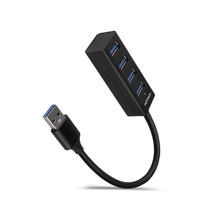 Obrázek AXAGON HUE- M1A, 4x USB 3.2 Gen 1 MINI hub, kovový, kabel USB- A 20cm
