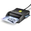 Obrázek AXAGON CRE- SM3SD, USB- A FlatReader 4- slot čtečka Smart card (eObčanka) + SD/ microSD/ SIM, kabel 1.3 m