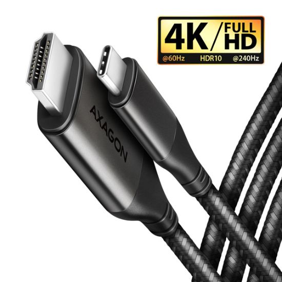 Obrázek AXAGON RVC-HI2MC, USB-C -> HDMI 2.0a redukce / kabel 1.8m, 4K/60Hz HDR10