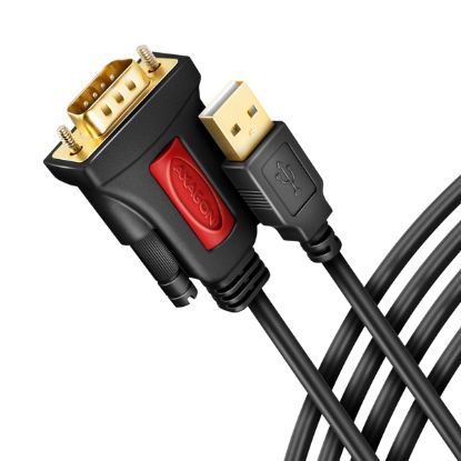 Obrázek AXAGON ADS- 1PSN, USB- A 2.0 - sériový RS- 232 DB9- M Prolific adaptér / kabel 1.5m