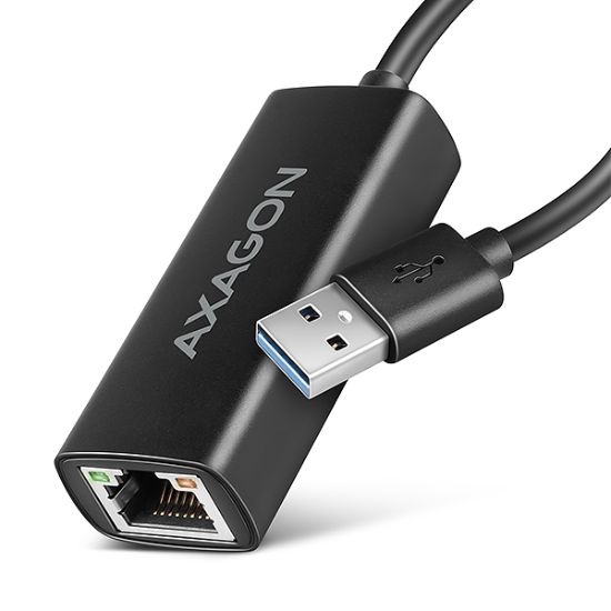 Obrázek AXAGON ADE-AR, USB-A 3.2 Gen 1 - Gigabit Ethernet síťová karta, Realtek 8153, auto instal
