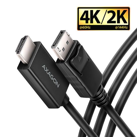 Obrázek AXAGON RVD-HI20C2, DisplayPort -> HDMI 2.0b redukce / kabel 1.8m, 4K/60Hz