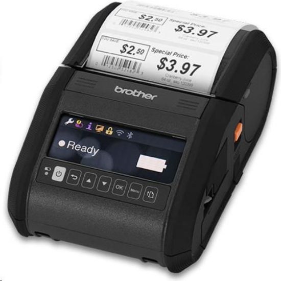 Obrázek BROTHER tiskárna účtenek RJ-3150 ( termotisk, 80mm účtenka,  USB bluetooth WIFI 32MB )