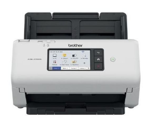 Obrázek BROTHER skener ADS-4700W DUALSKEN A4 40pppm/80dual 600x600 60ADF USB LAN WIFI - display 10.5cm