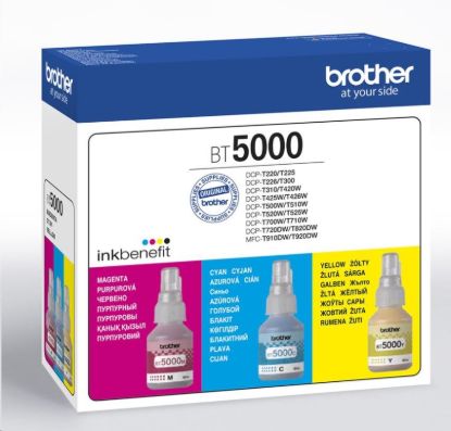 Obrázek BROTHER INK BT-5000CLVAL cyan+magenta+yellow  T3xx T4xx T5xx T7xx T9xx -  cca 5000 - INKTANK