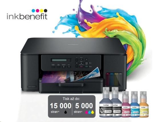 Obrázek BROTHER multifunkce inkoustová DCP-T530DW - A4 128MB 2400x600 16ppm USB 2.0. WIFI  - INKTANK