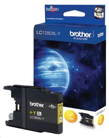 Obrázek BROTHER INK LC-1280XLY Ink žlutý pro MFC-J6910DW, 1 200 str.