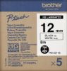 Obrázek BROTHER HGE- 231V5 Labelling Supplies, 12mm Black/ White (5 pcs Pack) High Grade Tape
