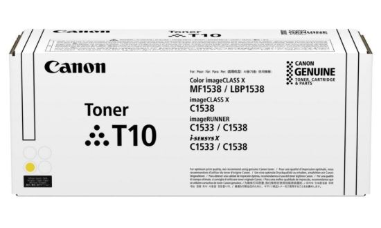 Obrázek CANON TONER T10 YELLOW pro i-SENSYS X C1533i, C1533iF, C1538i, C1538Fi  (10 000 str.)
