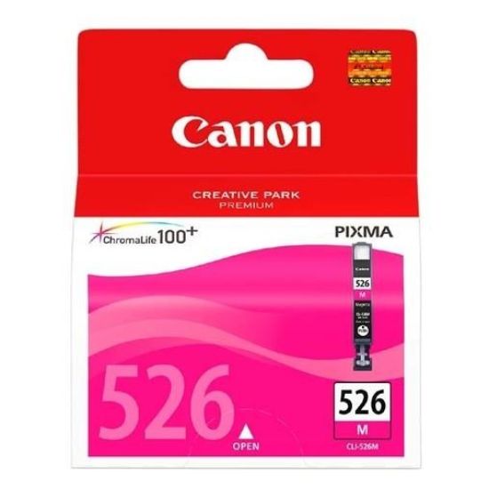 Obrázek Canon CARTRIDGE CLI-526M purpurová pro  Pixma IP4850, IX6520, IX6550, MG5120, MG5150, MG5170, MG5250, MG6170 (437 str.)