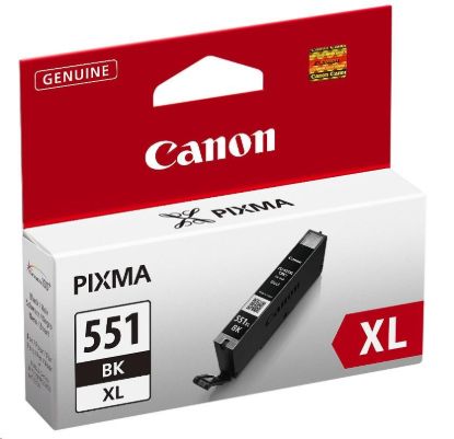 Obrázek Canon CARTRIDGE CLI-551BK XL černá pro Pixma iP, Pixma iX, Pixma MG a Pixma MX 6850, 725x, 925, 8750 (1130 str.)