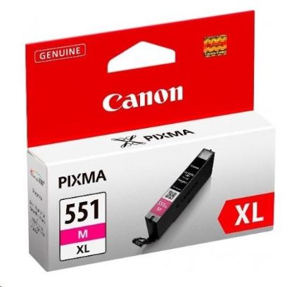 Obrázek Canon CARTRIDGE CLI-551M XL purpurová pro Pixma iP, Pixma iX, Pixma MG a Pixma MX 6850, 725x, 925, 8750 (680 str.)