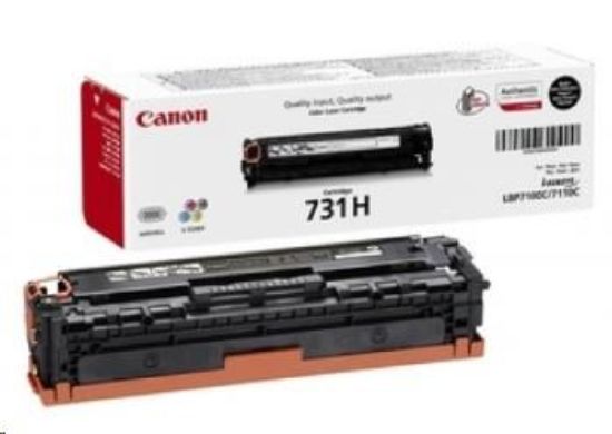 Obrázek Canon TONER  CRG-731H BK černá pro i-SENSYS LBP7100Cn, LBP7110Cw, MF623Cn, MF628Cw, MF8230Cn, MF8280Cw (2 400 str.)