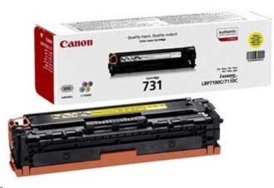 Obrázek Canon TONER  CRG-731Y žlutá pro i-SENSYS LBP7100Cn, LBP7110Cw, MF623Cn, MF628Cw, MF8230Cn, MF8280Cw (1 500 str.)