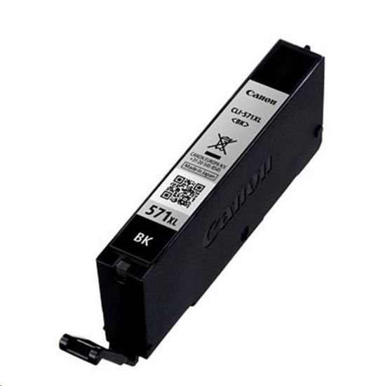 Obrázek CANON CARTRIDGE CLI-571BK XL černá pro PIXMA MG575x, MG685x, MG775x, TS505x, TS605x, TS805x, TS905x (5565 str.)