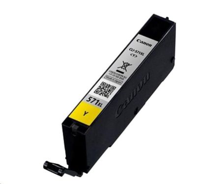 Obrázek CANON CARTRIDGE CLI-571XL Y žlutá pro PIXMA MG575x, MG685x, MG775x, TS505x, TS 605x, TS805x (715 str.)