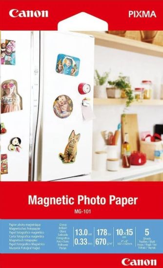 Obrázek Canon magnetický fotopapír MG-101, 10x15cm, 5 listů v balení, 670 g/m