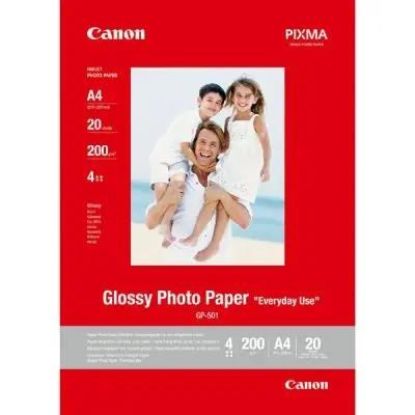 Obrázek Canon GP-501 - photo glossy, Lesklý - bílá - A4 210gm (210 x 297 mm) 20 listy fotograficky papír
